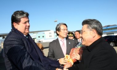 울산을 방문한 페루 알란 가르시아 대통령 영접