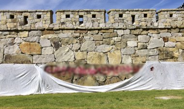 사적153호 언양읍성 벽에 '스프레이 낙서 테러'