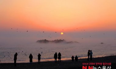 문무대왕릉 일출장관