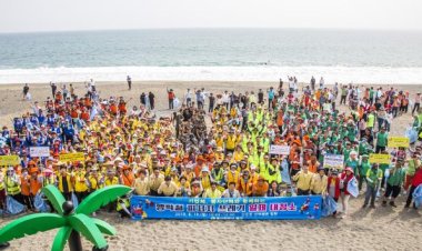 북구, 강동산하해변 피서지 일제 대청소 실시