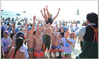 겨울 바닷속으로 '풍덩' 해운대 북극곰 축제 성황리에 끝나