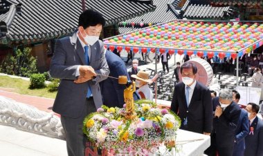 박태완 중구청장, 부처님 오신 날 봉축 법요식 참석