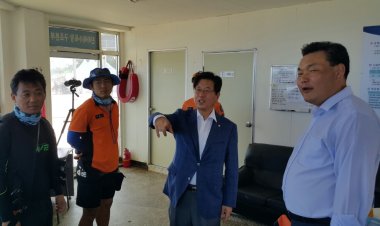 강길부 의원, 진하해수욕장 수상 구조대 및 파출소 등 방문