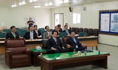 울산상공회의소 회장단 울산항 시찰