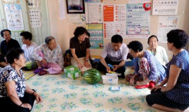 중앙동, 주민자치위 무더위쉼터 경로당 위문