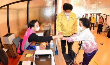 울산시, 75세 이상 어르신 등 화이자 백신 접종 시작