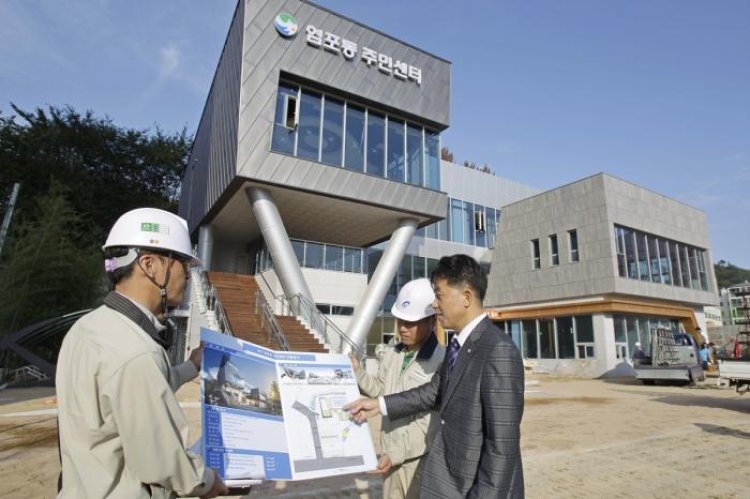 윤종오 북구청장, 염포동 주민센터 건립 현장 점검