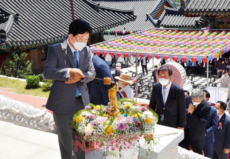 박태완 중구청장, 부처님 오신 날 봉축 법요식 참석