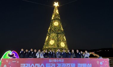 동구 일산해수욕장 중앙광장 대형 트리 점등