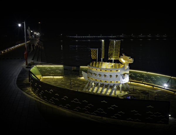 동구-HD현중, 상생협력 상징 ‘거북선’ 슬도에 띄었다